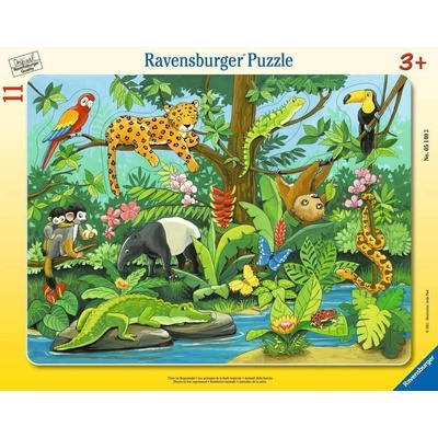 Ravensburger vkládačka zvířátka z deštného pralesa 11 dílků
