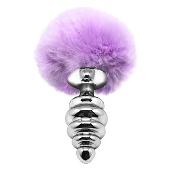 Live Релефен разширител с лилава опашка Fluffy Twist Plug M