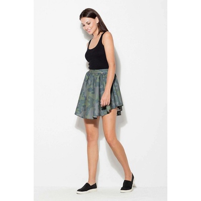 Katrus Skirt with asymmetrical bottom Katrus camo šedá