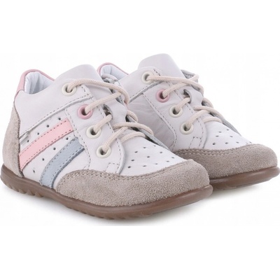 Emel kožené šněrovací botičky pro děti roczki pro první krůčky