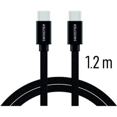 SWISSTEN 71527201 Textile USB-C / USB-C 1,2m černý