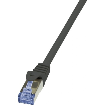 LogiLink Пач кабел PrimeLine, Cat. 6A, S/FTP, черен, 0, 25 м