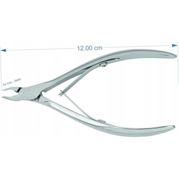 Lexwo kliešte na kožu 12 cm, 3 mm typ R04-3 LESK