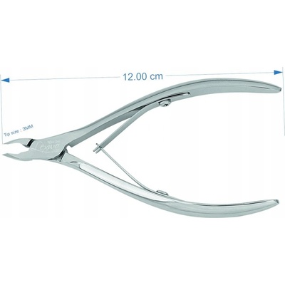 Lexwo kliešte na kožu 12 cm, 3 mm typ R04-3 LESK