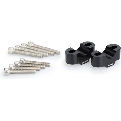 Zvýšení řidítek PUIG 3671N černý height 20mm, d 22mm
