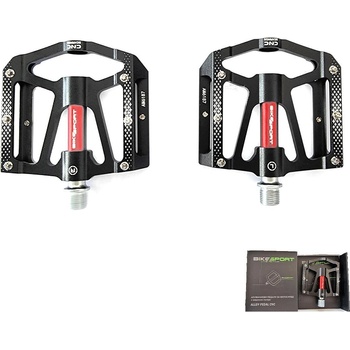 BikeSport BIKESPORT, PEDAL 3 Bearing; KP137; One-piece Alloy +CNC; ALUMINUM; 100*17*100mm (AM6187)