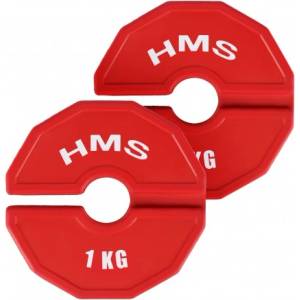 HMS Комплект гумени тежести HMS TSN100 2x1 кг / 35 мм