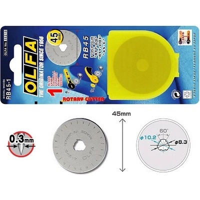 Kolečko řezací 45mm Olfa RB45 - 1ks – Zboží Mobilmania