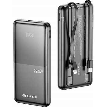 Awei P76K Power Bank 10000mAh 22.5W черен цифров дисплей (AWE000207)
