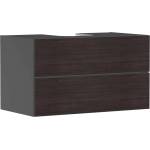 Hansgrohe Xevolos E - Шкафче за умивалник 98x56x55 см, 2 чекмеджета, матово сиво/тъмен дъб 54192730 (54192730)