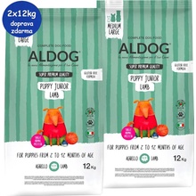 Aldog Puppy & Junior Medium & Maxi Lamb and Rice 12 kg