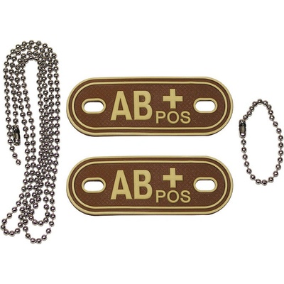 Identifikačná známka MFH Dog tag AB POS - desert