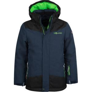 TROLLKIDS Детско ски яке Trollkids Kid's Norefjell Jacket Ski jacket - Navy Melange / Bright Green - размер 92 (EU) (703-2546-0411)