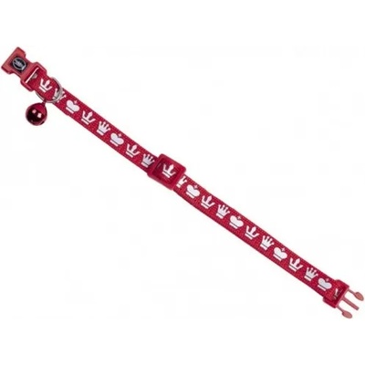 NOBBY Нашийник за котка "Royale" със звънче - червен, ширина 10 мм обиколка - 20-30 см NOBBY Германия 78077-01