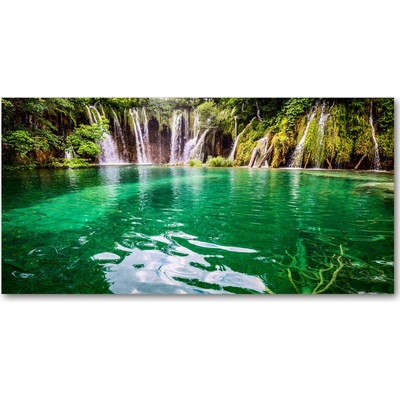 Foto obraz sklo tvrzené Plitvické jazero 100x50 cm