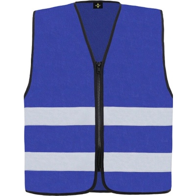 Korntex Cologne Unisex bezpečnostná vesta na zips KX217 Royal Blue