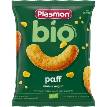 Plasmon БИО Паф хрупанки царевица и просо 8м+ 15г