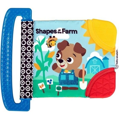 BABY EINSTEIN Knižka mäkká s hryzátkami a textúrami Shapes at the Farm™, 0m+