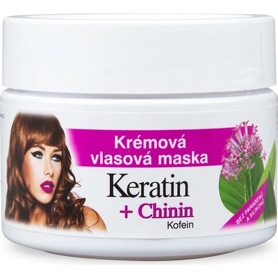 BC Bione Cosmetics Keratin & Chinin krémová vlasová maska 260 ml