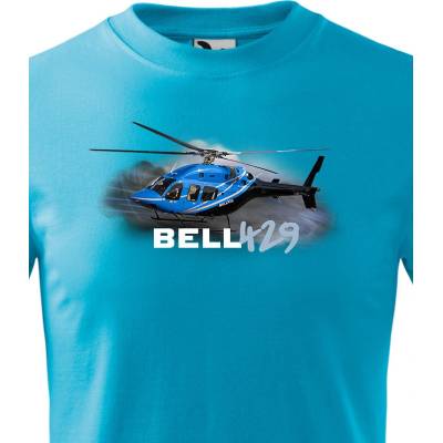 Dětské tričko Bell 429 Světlá tyrkysováCanvas Dětské tričko Bezvatriko.cz 3237
