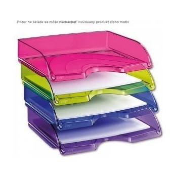 CEP Pro Happy odkladač na šírku transparentný ružový