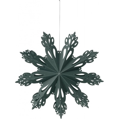 Závěsná vánoční dekorace průměr 30 cm Broste SNOWFLAKE -M zelená
