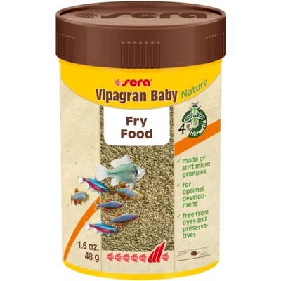 Sera Vipagran Baby Nature - Пълноценна храна млади рибки и основна за всички под 4 см