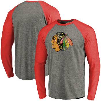 Fanatics Apparel tričko Chicago blackhawks Distressed Primary Logo tri-Blend