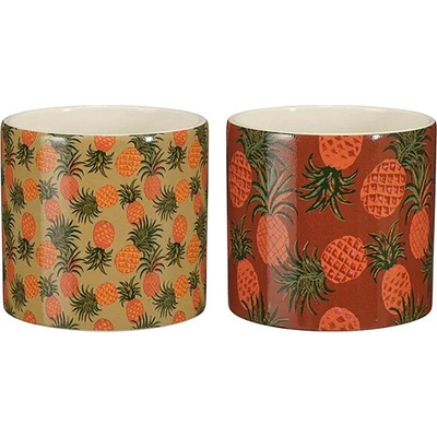 Mica КАШПА КЕРАМИЧНА h10.5хd12см ЖЪЛТА/РОЗОВА (1174124)