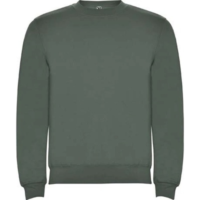 Clasica unisex sveter s výstrihom crewneck vavrínová zelená