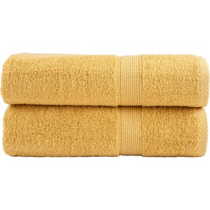 vidaXL Premium Hand Towels 2pcs Gold 50x100cm 600gsm 100% Cotton - Untranslated (137281)