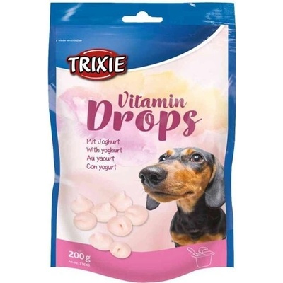 TRIXIE Vitamin Drops maškrta pre psy s jogurtom a vitamínmi 200 g