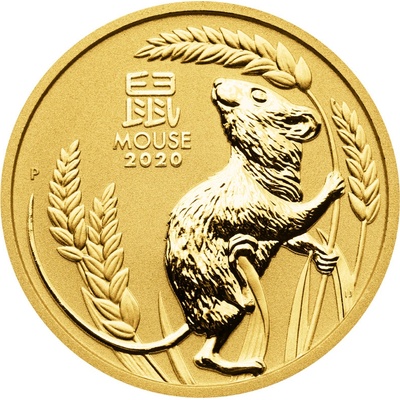 The Perth Mint zlatá mince Gold Lunární Série III Rok Myši 2020 1 oz