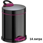  Кош с педал Meliconi 140156 кръгло 14 l Чер/ви (2707054-0813)