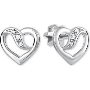 Soliter Romantické náušnice z bieleho zlata Srdiečka 745 239 001 00909 0700000