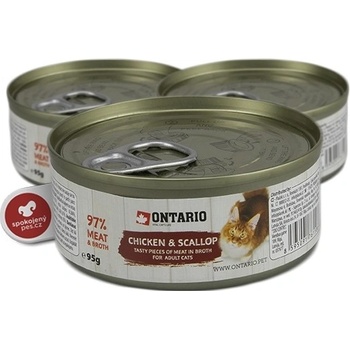 Ontario Cat Chicken Pieces & Scallop 95 g