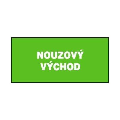 Nouzový východ - text bez symbolu, plast