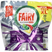 Fairy Platinum Plus Miracle Lemon kapsule do umývačky 20 ks