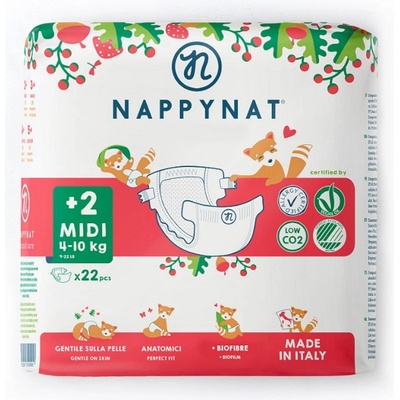 Nappynat natural care Midi 4-10 kg 22 ks
