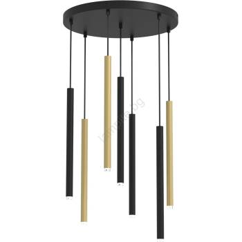 Image 1 of MILAGRO Пендел MONZA 7xG9/8W/230V черен/златист (MI2116)