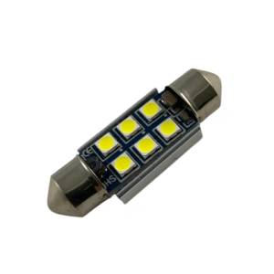 CarMart Лед крушка за плафон с 6 SMD диода 36мм - Canbus