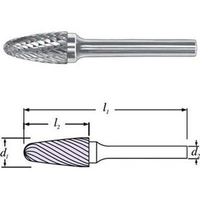 SGS 23328 (SF-3M) - Fréza technická SF-3M stromečková s rádiusem pr.9,5x19mm, stopka 6mm