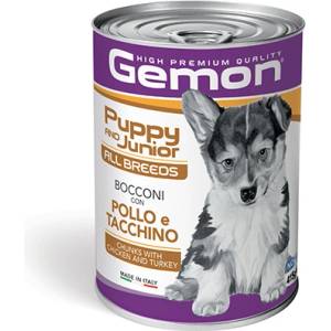  Хапки в консерва Gemon Junior Chicken& Turkey - 10кг