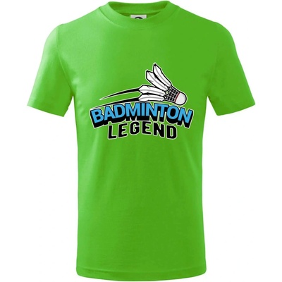 Badminton legend Tričko dětské bavlněné Apple Green