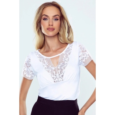 Elegantné tričko s čipkou Lani čierne