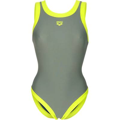 arena Дамски бански костюм Arena Women's Bold Lines Swimsuit - Sage / Artic Lime - размер 36 (EU) (150-6701-0413)