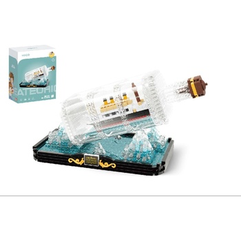 KOCO Stavebnice mini Titanic v láhvi 918 ks