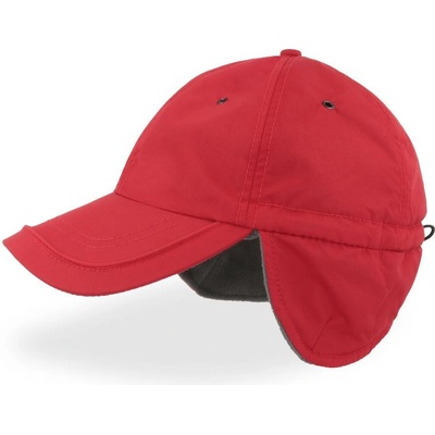 Atlantis Headwear Techno Flap-S s ochranou uší 6 panelová COT-33022500499 Červená