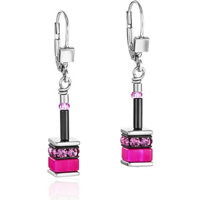 COEUR DE LION náušnice GeoCUBE Classic polaris & rhinestone multicolour 4409-20-1500