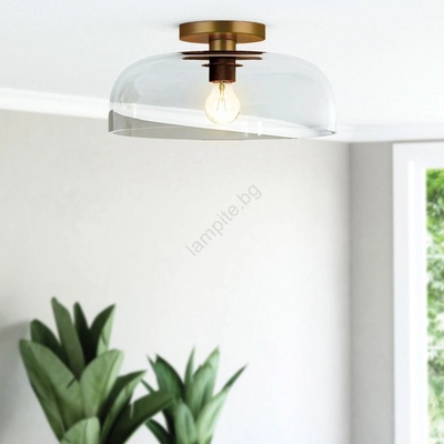 Elstead Lighting Alora Mood ALM-SYLVIA-SF-BG-CL - Таванно осветително тяло SYLVIA 1xE27/60W/230V златно (ED0890)